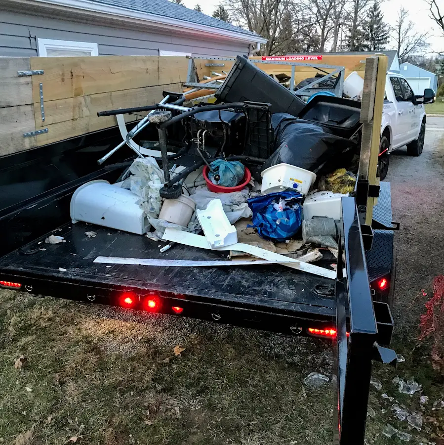 Roll-off dumpster delivered to a residential driveway in Wonder Lake