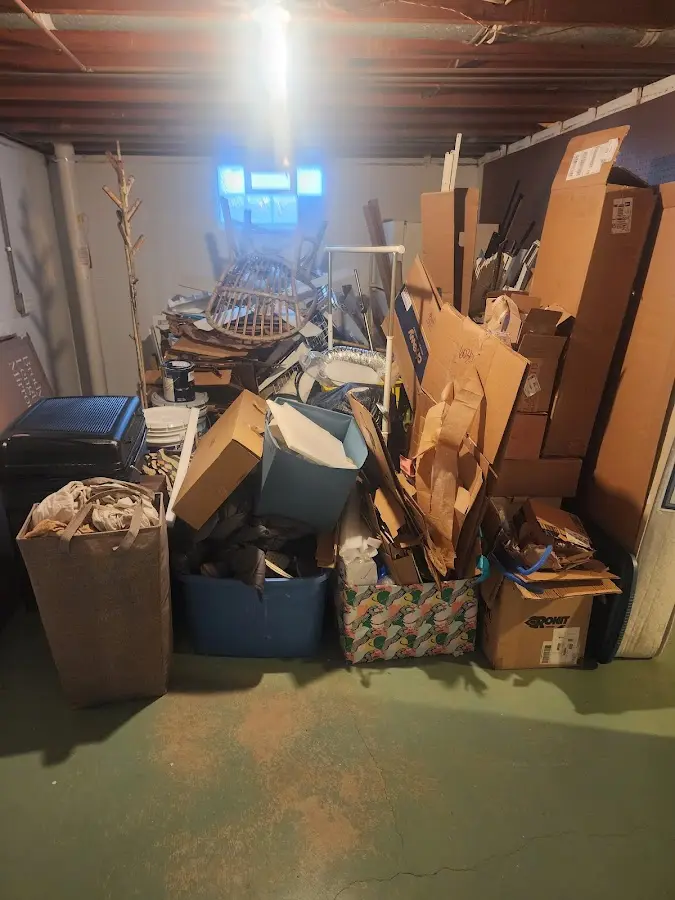 Roll-off dumpster container at job site for Concrete Dumpster Rental in Wonder Lake